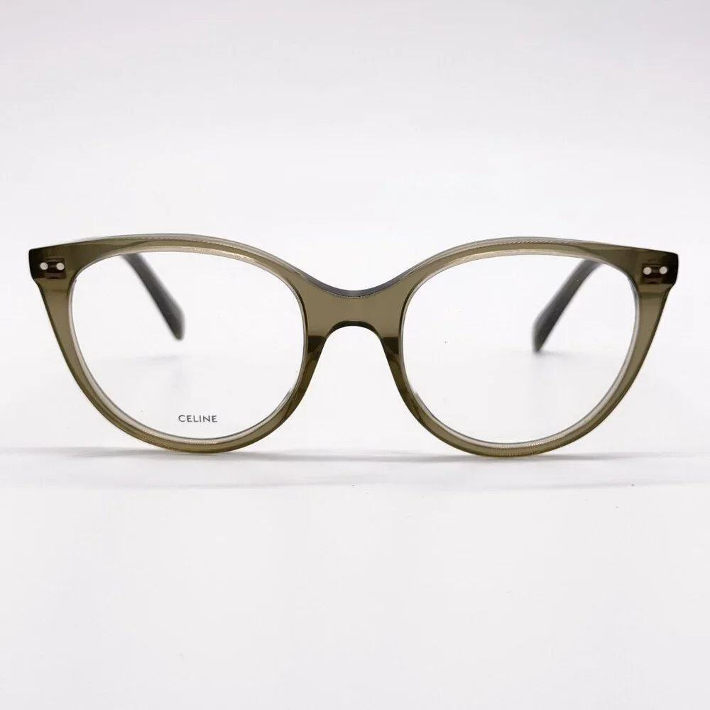 NEW CELINE CL50068I 093 WOMEN CAT EYE KHAKI EYEGLASSES CELINE